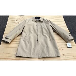 LAUREN RALPH LAUREN Classic-Fit Rain Coat Jacket Water Repellent Men Beige SZ 40